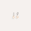 The Sylvie - Freshwater Pearl Drop Hoops in Silver